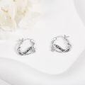 wholesale 925 Sterling Silver Hoop Earrings Wholesale With Music Notes Design And Crystal Accents For Women-0-2