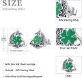 wholesale 925 Sterling Silver Shamrock Clover Stud Earrings Celtic Knot Design Lucky  for Women-0-1