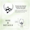 wholesale 925 Sterling Silver Panda Bear Hoop Earrings for Women Girls -0-4