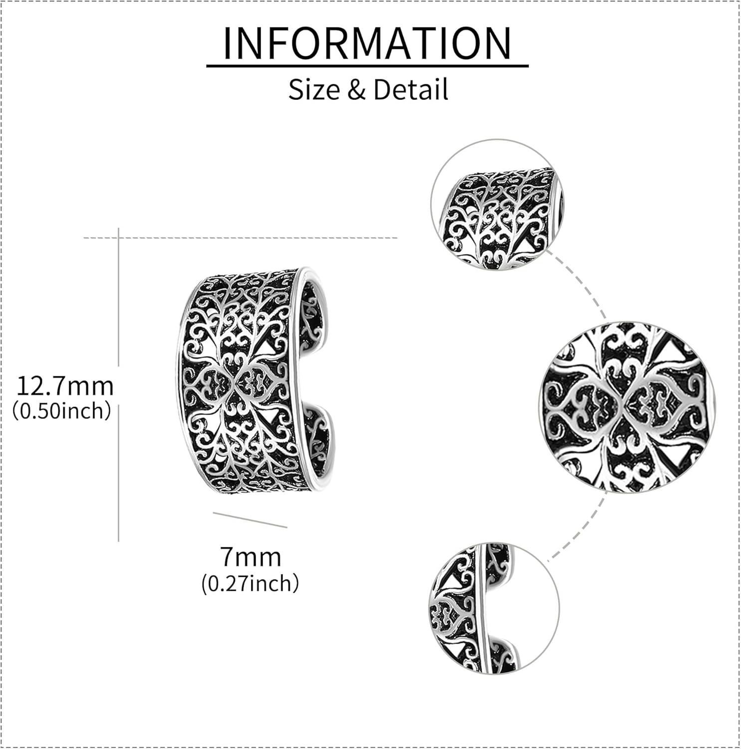 wholesale 925 Sterling Silver Spiked Gothic Hoop Earring Jackets for Women and Men-0-4