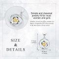 wholesale 925 Sterling Silver Penguin Charm Circle Pendant Necklace with Cubic Zirconia - Cute s for Women-0-3