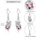wholesale  Sterling Silver Crystal Butterfly Dragonfly Bee Dangle Drop Earrings -0-18