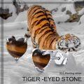 wholesale 925 Sterling Silver Tiger Eye Heart Stud Earrings & Pendant Set Hypoallergenic Jewelry for Women Girls Gift Boxed-0-4