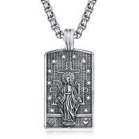 wholesale 925 Sterling Silver Jesus Pendant Necklace With Cross And Stars Design-Miraculous Medal
