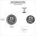 wholesale 925 Sterling Silver Memento Mori Skull Crossbones Pendant Necklace for Men & Women-0-2