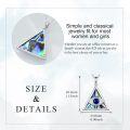 wholesale 925 Sterling Silver Evil Eye Hamsa Star of David Filigree Pendant Necklace with Blue Sapphire Stone-0-4