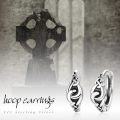 wholesale 925 Sterling Silver Celtic Knot Huggie Hoop Earrings for Women - Black and White Tone Hypoallergenic s-0-5