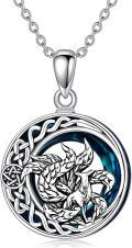 wholesale 925 Sterling Silver Dragon Pendant Necklaces for Women Men Family  Ideas-0-0