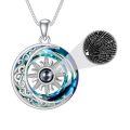 TOUPOP Sterling Silver Sun And Moon Necklace 100 Languages I Love You-0-0