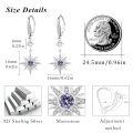 wholesale 925 Sterling Silver Gold-Plated Moonstone & Opal Starburst Leverback Drop Earrings-0-94
