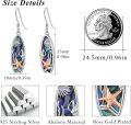wholesale 925 Sterling Silver Abalone Shell Starfish Drop Earrings - Ocean Theme Jewelry for Women-0-3