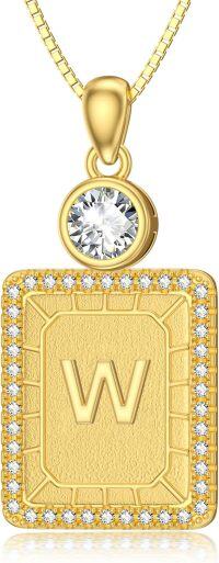 wholesale 18K Gold Sterling Silver A Z Initial Necklace for Women Gift for Mom Wife Girlfriend-W