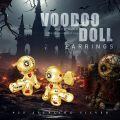 wholesale 925 Sterling Silver Plated Gold Voodoo Doll Stud Earrings - Halloween Gothic Jewelry for Women & Men-0-5