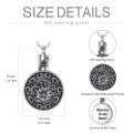 TOUPOP Sterling Silver Sunflower Urn Necklace with Stone For Ashes Cremation Memorial Jewelry-0-4