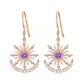TOUPOP Sterling Silver Crystal Dangle Stud Earrings Women Girls Gift-0-0