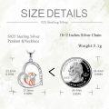 wholesale 925 Sterling Silver Fox Love Forever Heart Pendant Necklace for Girls Women Gifts Jewelry-0-1