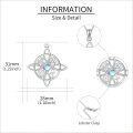 wholesale Sterling Silver Celtic Cross Witches Knot Pendant Necklace Amulet Gift-0-58