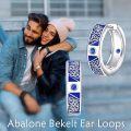 wholesale 925 Sterling Silver Blue Enamel Celtic Knot Huggie Hoop Earrings Norse Viking Charm Lucky Jewelry for Women Girls-0-1