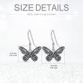 wholesale 925 Sterling Silver Butterfly Tri-Plate Triangle Soberness Jewelry Dangle Earrings 2 Long-0-4