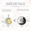 wholesale 925 Sterling Silver Sunburst Pendant Necklace With Mother Of Pearl-0-4