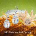 wholesale 925 Sterling Silver Teardrop Dangle Earrings with Axolotl Design Leverback Hypoallergenic for Women-0-4