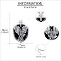 wholesale 925 Sterling Silver Obsidian Malachite Saint Michael Angel Pendant Shield Necklace for Men-0-4