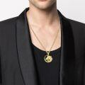 wholesale 925 Sterling Silver Gold Plated Horse Head Celtic Knot Circle Pendant Necklace-0-7