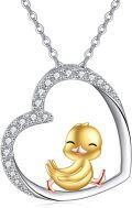 wholesale 925 Sterling Silver 925 Duck in Moon Necklace for Women and Girls-0-0