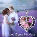 wholesale Sterling Silver Austrian Crystals Love Heart Pendant Necklace for Women-0-19