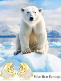 wholesale 925 Sterling Silver Mother & Baby Polar Bear Opal Stud Earrings for Women - Animal  Idea-0-2