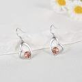 wholesale 925 Sterling Silver Heart-Shaped Basketball Dangle Earrings for Women-0-4
