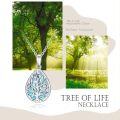 wholesale 925 Sterling Silver Teardrop Turquoise & Crystal Tree of Life Pendant Necklace for Women and Girls-0-5