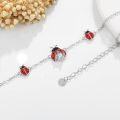 wholesale 925 Sterling Silver Red Ladybug Charm Bracelet for Women-0-2