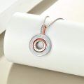 wholesale 925 Sterling Silver Sister Always My Friend Rotating Pendant Necklace-0-2