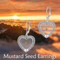 wholesale 925 Sterling Silver Heart-Shaped Dangle Earrings with Amber Stone and Celtic Knot Design - Faith Jewelry for Women-0-3