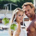 wholesale 925 Sterling Silver Teardrop Earrings Wholesale With Blue Gemstone And Scroll Design-0-34