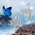 TOUPOP Sterling Silver Filigree Dangle Drop Earrings Birthday Christmas Gifts For Women-0-6