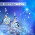 TOUPOP Sterling Silver Crystal Zodiac Libra Constellation Earrings-0-2