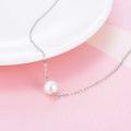wholesale 925 Sterling Silver Single Pearl Choker Necklace for Women 7-8mm Freshwater Cultured Pearls Wedding Bridesmaids Anniversary 14 16 18 inch-0-5