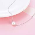 wholesale 925 Sterling Silver 14k Gold Plated Pearl Necklace Wholesale Elegant Simple Design-0-5
