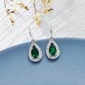 wholesale Sterling Silver Genuine Simulated Birthstone Teardrop Leverback Earrings-0-20