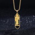 wholesale 925 Sterling Silver Gold Plated Black Onyx Saint Joseph Pendant Necklace-0-1