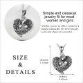 wholesale 925 Sterling Silver Angel Heart Pendant Mother Daughter Necklace for Women Gifts-0-2