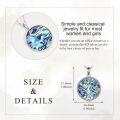 wholesale 925 Sterling Silver Abalone Shell Cat Tree of Life Pendant Necklace for Women-0-1