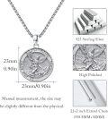 wholesale 925 Sterling Silver St Michael the Archangel Medal Necklace Pendant with Angel Design and Cross Element for Men Women  48cm Chain Length-0-4