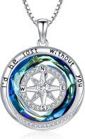 wholesale TOUPOP 2025 Graduation Gifts Compass Necklace For Women Sterling Silver Crystal High School College Graduation Necklace Anniversary Birthday Mothers Day Gifts For Mom Wife Sister Daughter -0-0