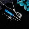 wholesale 925 Sterling Silver Celtic Knot Tear Drop Cremation Keepsake Pendant Necklace with Funnel and Fill Tool Set-0-2