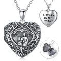 TOUPOP Sterling Silver Tree Of Life Locket Necklace Holds 2 Photos-0-0