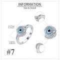wholesale 925 Sterling Silver Blue And Black Crystal Ring-0-4