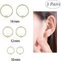 wholesale Gold 925 Sterling Silver Small Ball Studs Minimalist Hoop Earrings for Women - Hypoallergenic Jewelry Set of 6 Pairs-0-1